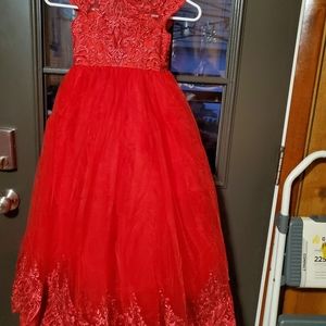 Girls Red Ballroom Dress,Size 6,Absolutely Gorgeous!